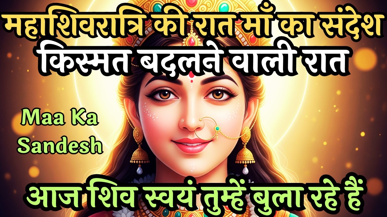 महाशिवरात्रि की रात माँ का संदेश | आज शिव स्वयं तुम्हें बुला रहे हैं | किस्मत बदलने वाली रात