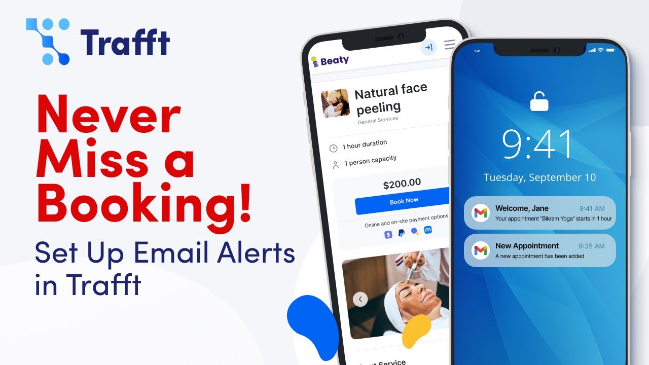 How to Set Up Email Notifications for Your Booking Website | Trafft