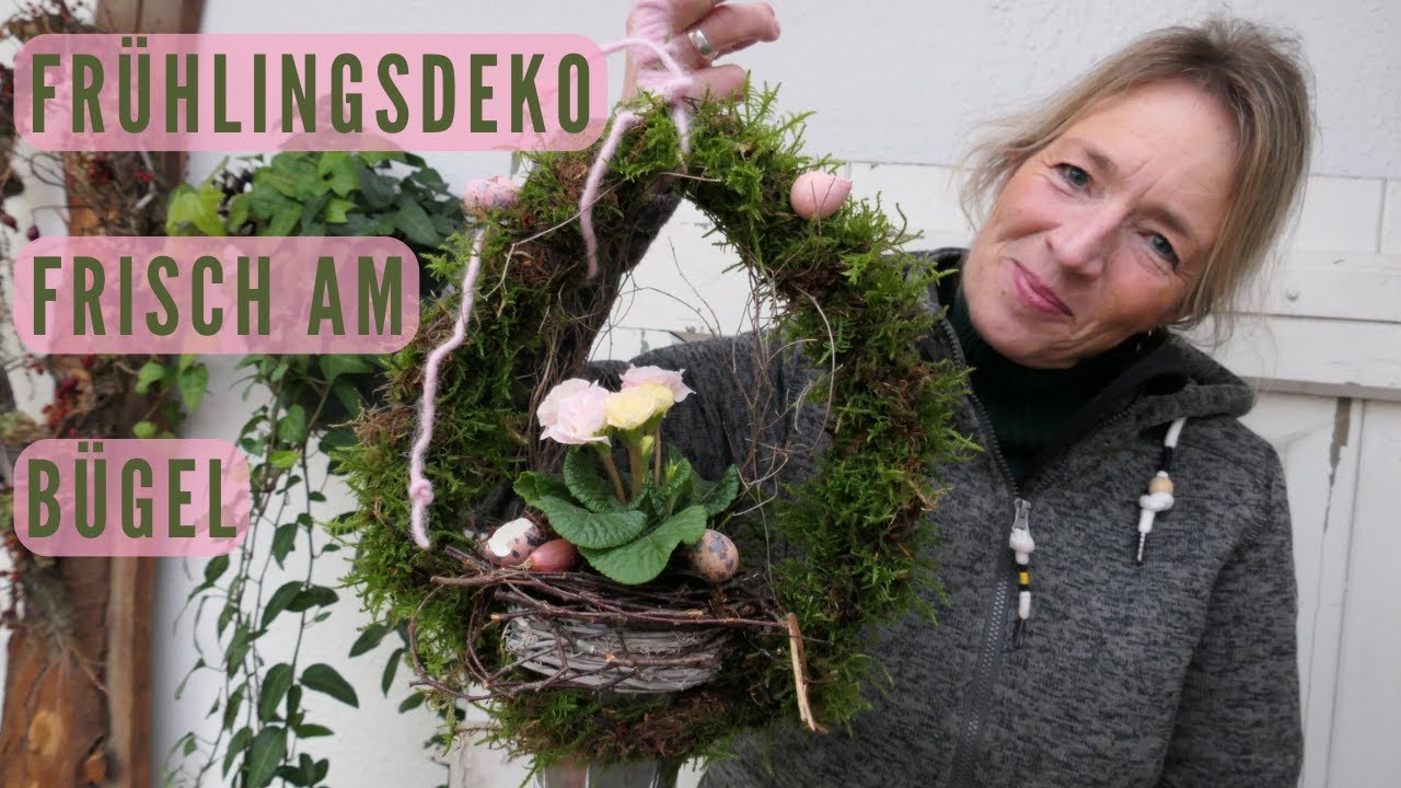 Frühlingsdeko frisch am Bügel 🌸 DIY Bepflanzung 🌸upcycling Idee zum hängen & hinstellen 🌸