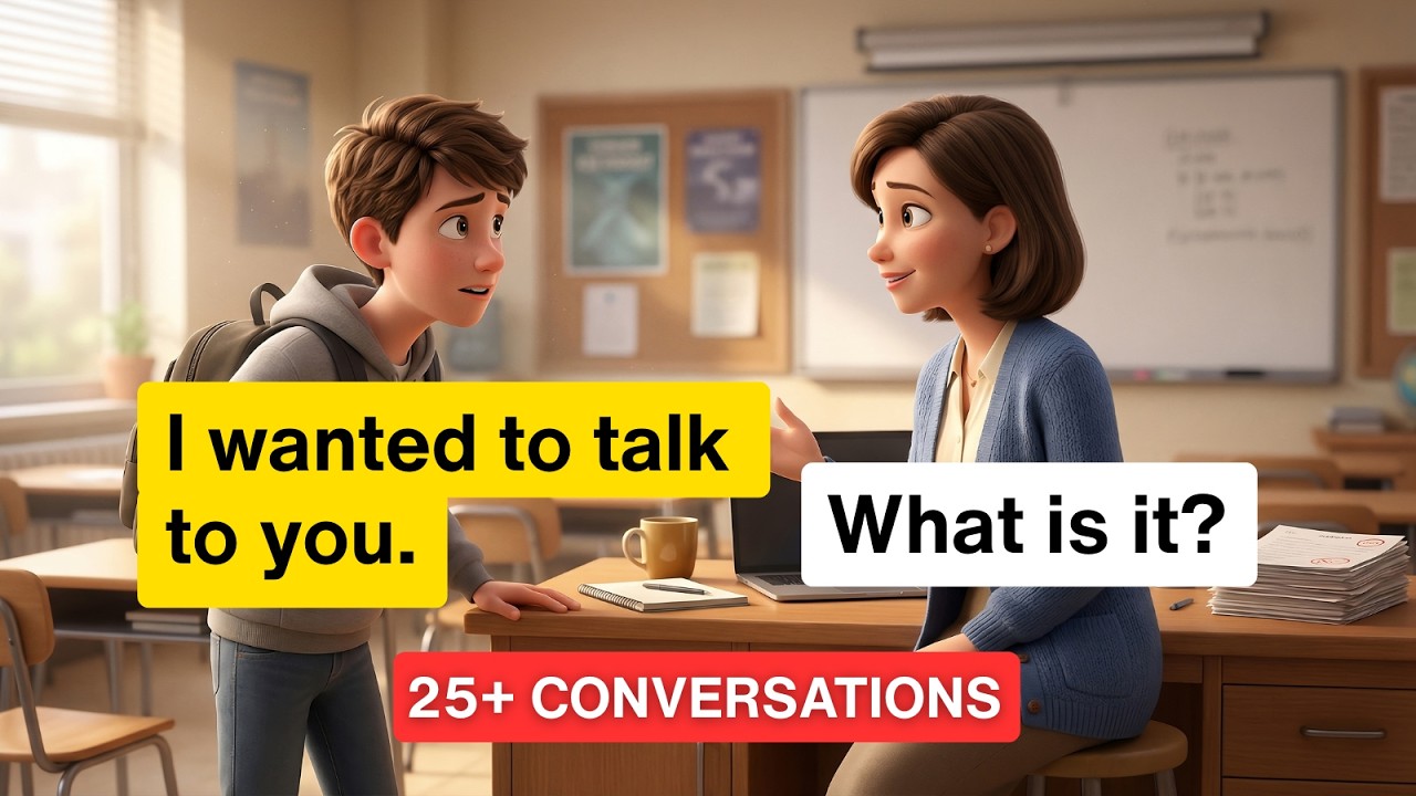 25 Easy English Conversations for Beginners | Real Life Dialogues (A1-A2)