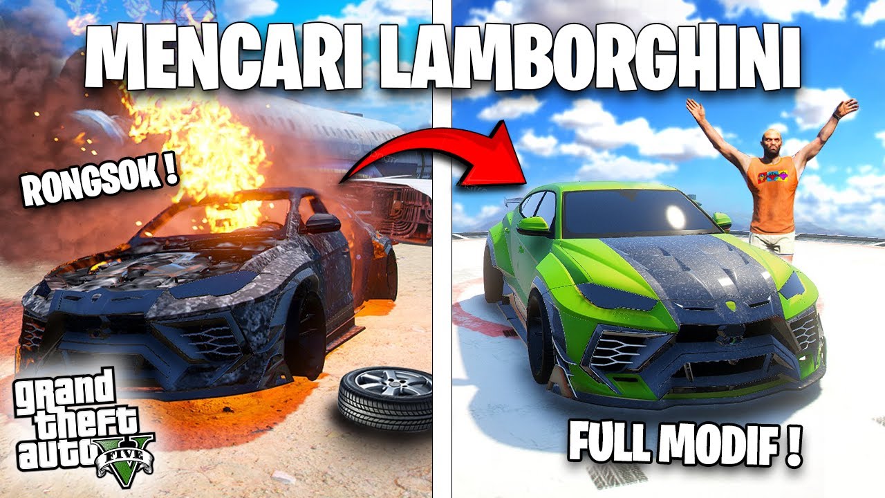Gua Mencari & Perbaiki LAMBORGHINI TERLANGKA di GTA 5! (KEREN PARAH)