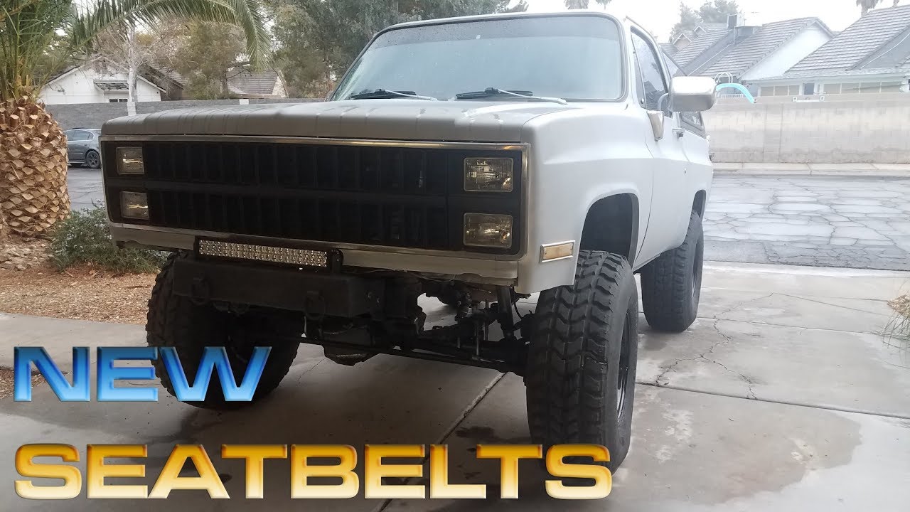 82 Chevy K5 Update / Installing New Seat Belts