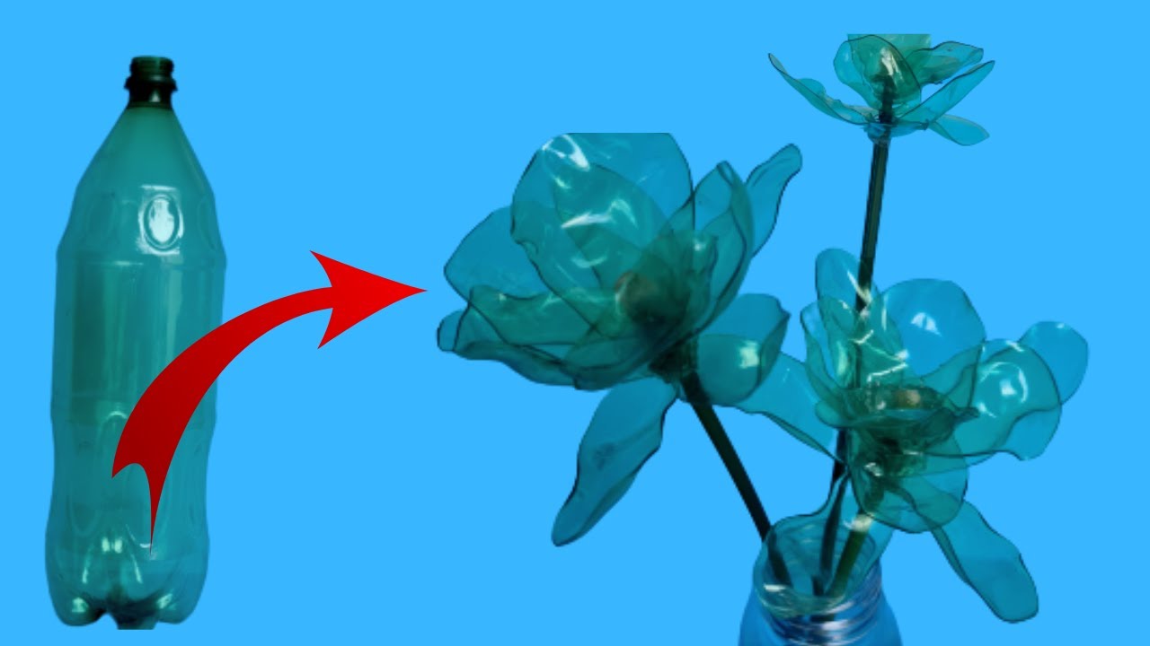 ROSA DE GARRAFA PET. Como Fazer? SIMPLES e FÁCIL. DIY. Reciclagem. Do Lixo ao Luxo.