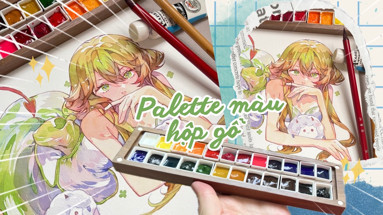 Lần Đầu Dùng Palette Gỗ Để Chiết Màu Mijello 🎨