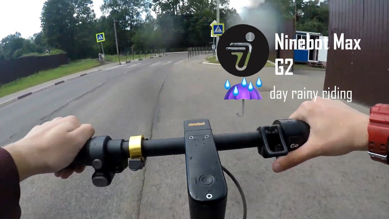 Ninebot Max G2  Electric Scooter - daytime rainy riding