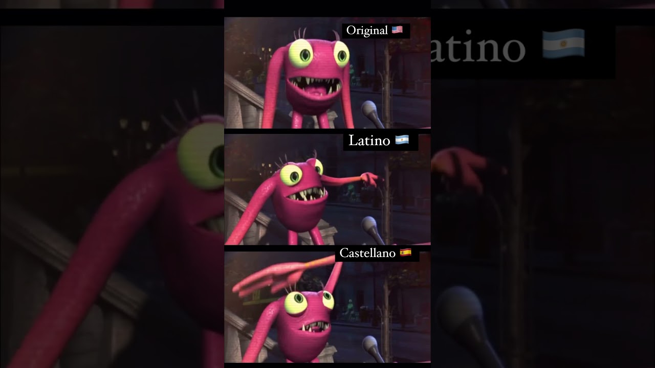 Comparaci&oacute;n doblajes MonsterINC #latino #espa&ntilde;ol #english