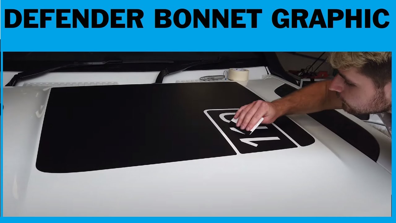 Fitting Bonnet / Hood Graphic Protector Sticker to our project Land Rover Defender 110