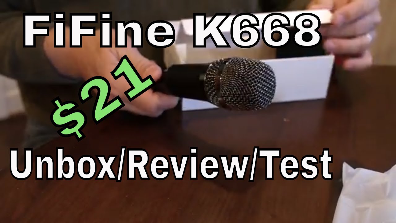 Fifine K668 Microphone - Unbox, Review and Test, Condenser mic