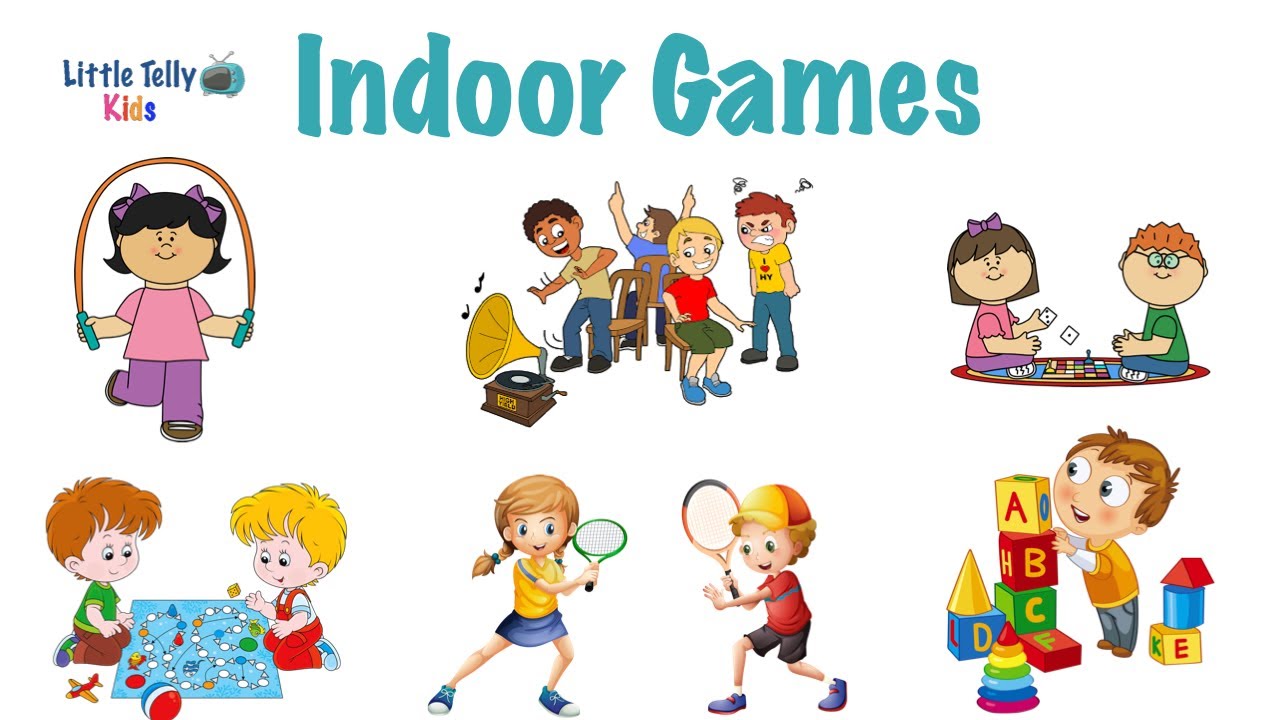 Indoor Games Vocabulary || Pre-school Learning Video || English Educational Video || Indoor Games