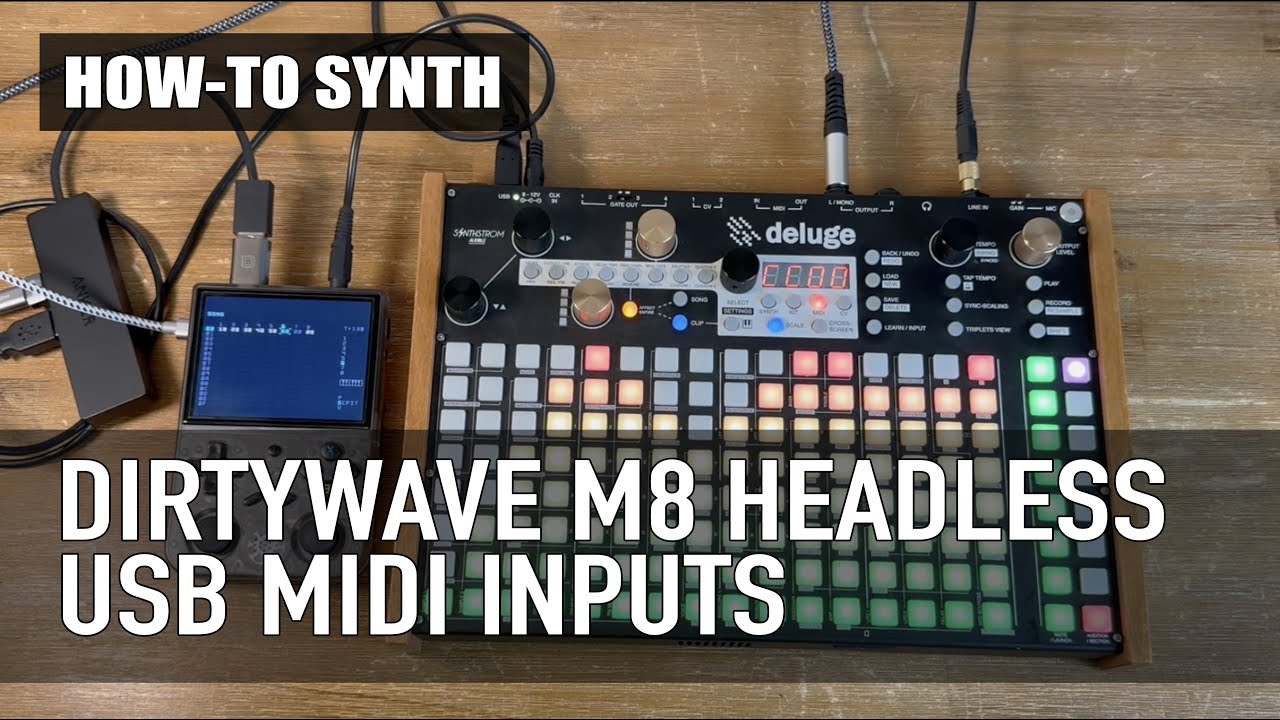 How-To Synth // Dirtywave M8 Headless USB MIDI Input on an RG353VS (ArkOS)