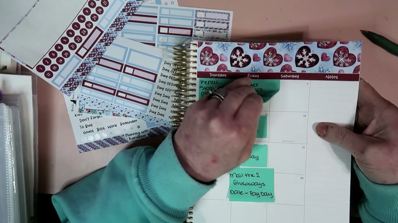 February Hourly Plan With Me -  Black Dog Sticker Co. K-305 
