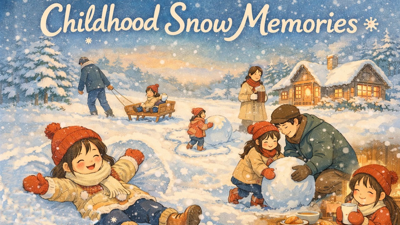 Childhood Snow Memories| Cozy Silent Winter Family Moments | Silent Winter Nostalgia