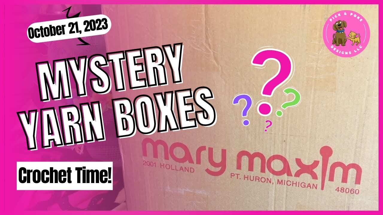 Yarn unboxing! My first time ordering mystery #yarn boxes from Mary Maxim for #crochet projects!
