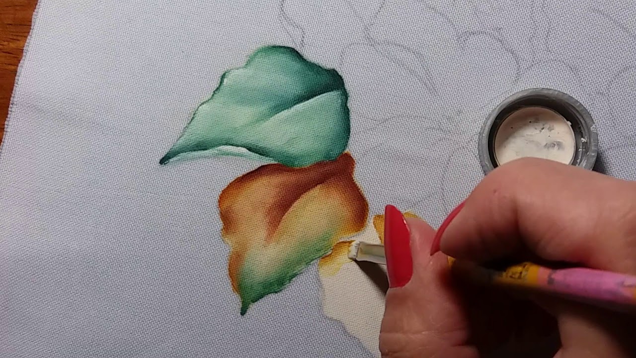 Folhas - Passarinhos (Pardais)- Parte 1 -Pintura em tecido