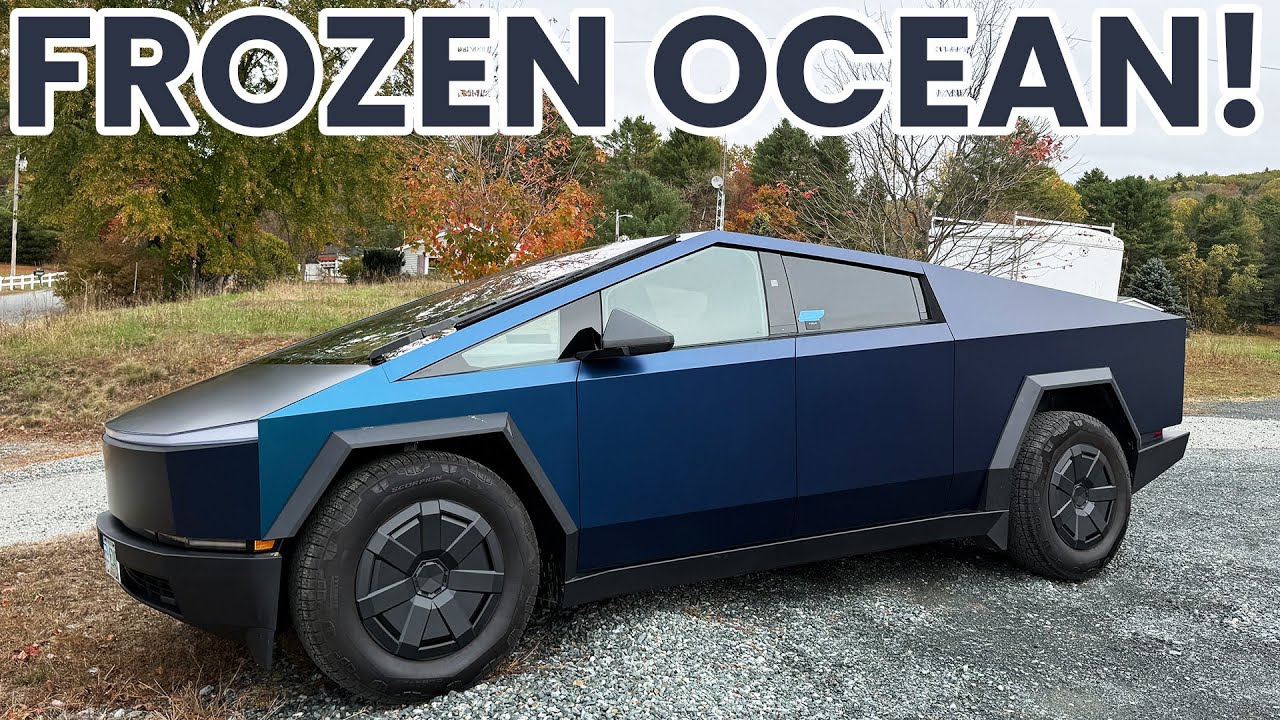 Cybertruck в цвете Avery Frozen Ocean Color Shift!
