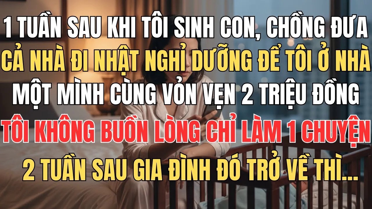 Một Tuần Sau Khi Sinh Con Chồng Đưa Cả Nhà Đi Nghỉ Dưỡng Ở Nhật Để Tôi Ở Nhà 1 Mình Với 2 Triệu Đồng
