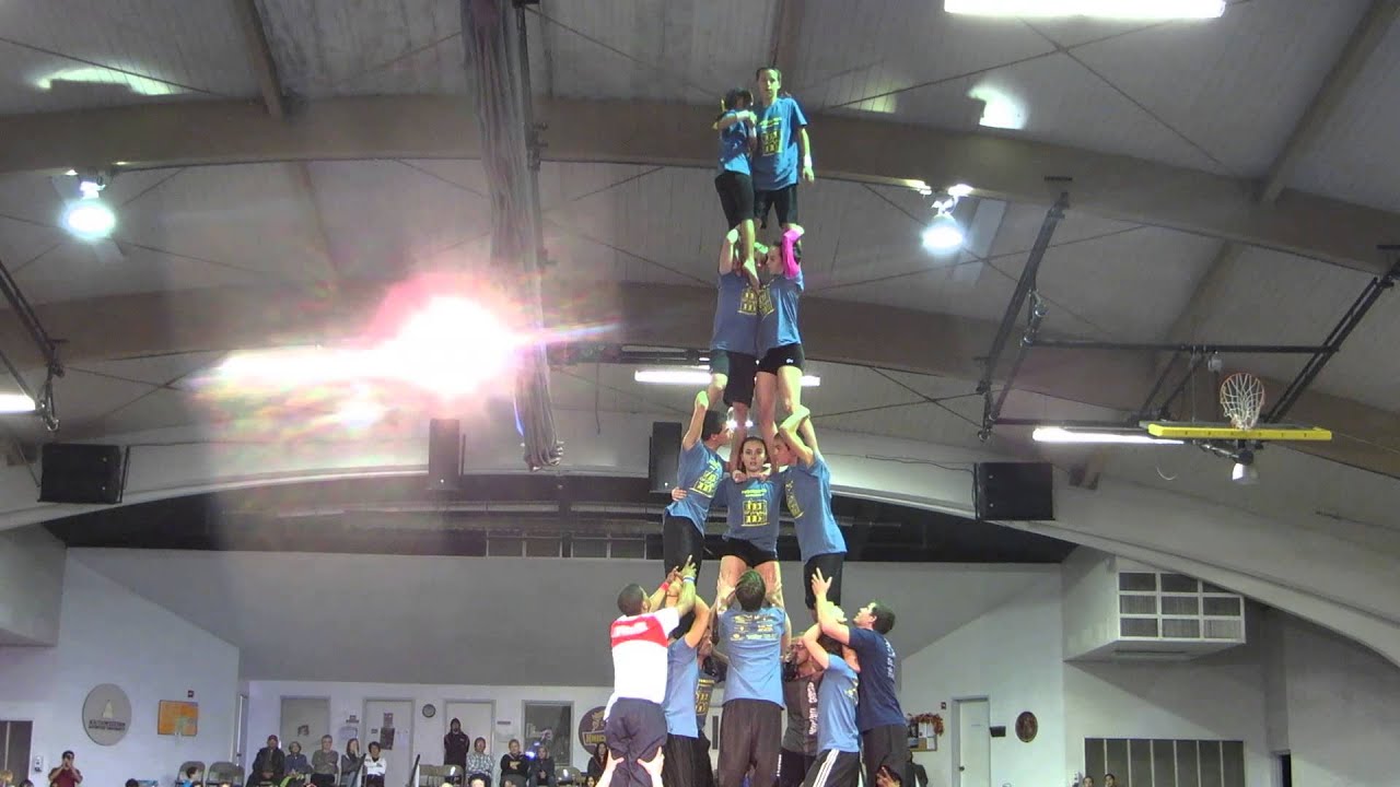 6 High Human Tower, Peterson's Gym, Acrofest 2013 Nov 9