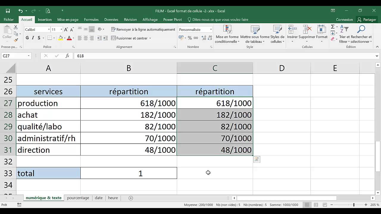 Excel - 3 Avancé - Cours Format de cellule n°2