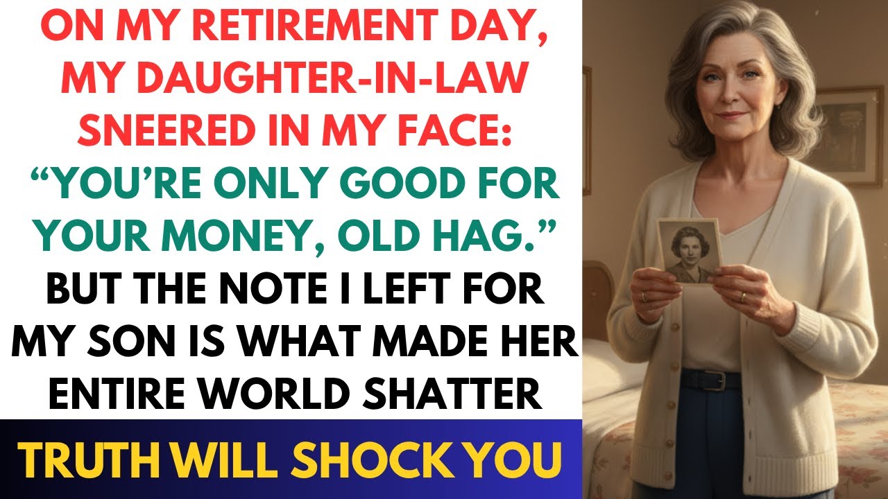 On My Retirement Day, My Daughter-in-Law Sneered in My Face.“YOU’RE OLD HAG.”