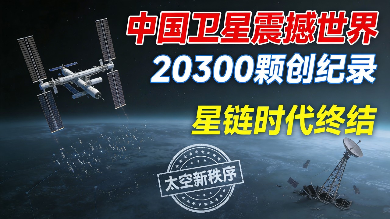 两万零三百颗卫星！中国太空布局震惊全球，近地轨道争夺战正式打响#中国航天新突破#近地轨道资源争夺战#卫星互联网时代#商业航天发展#太空博弈新格局#深蓝说航天