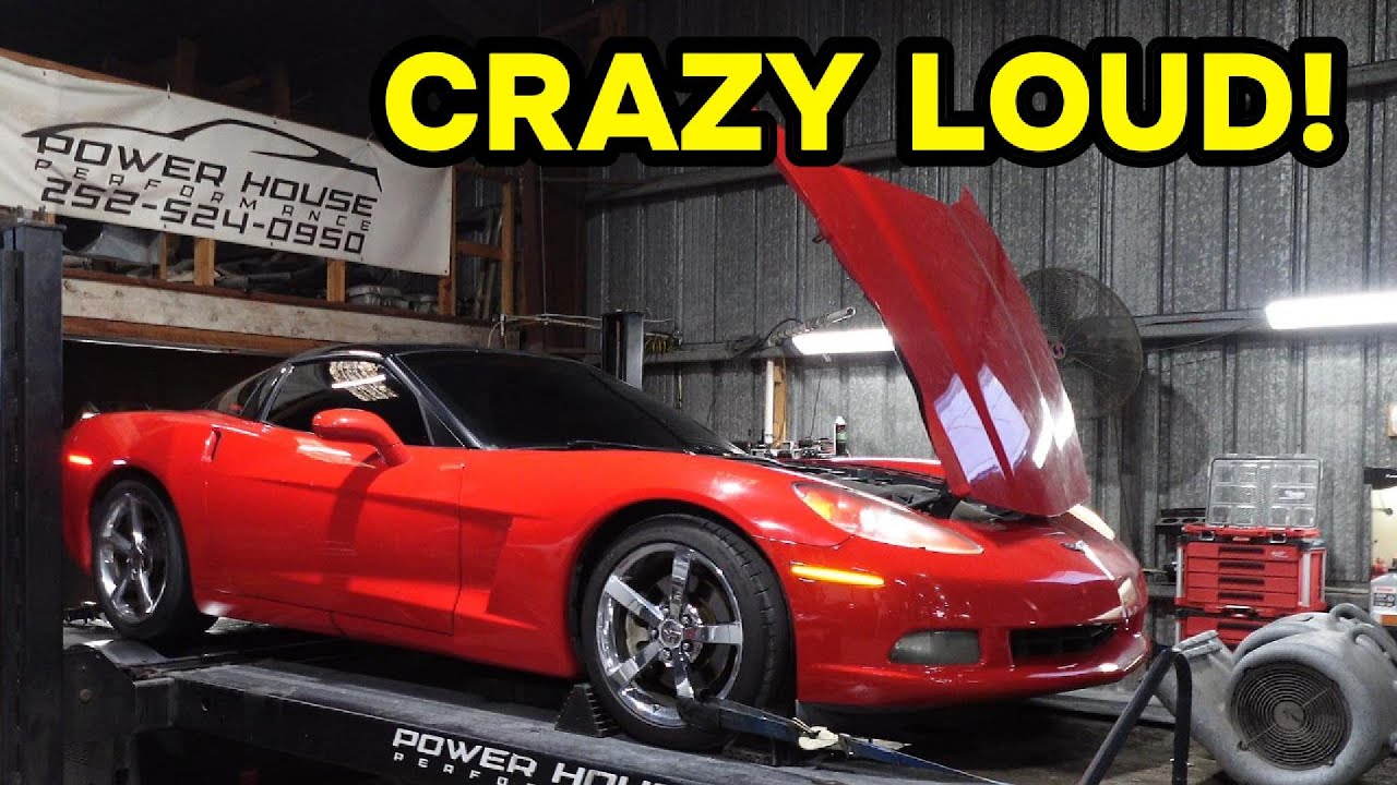 STRAIGHT PIPE C6 ON THE DYNO !