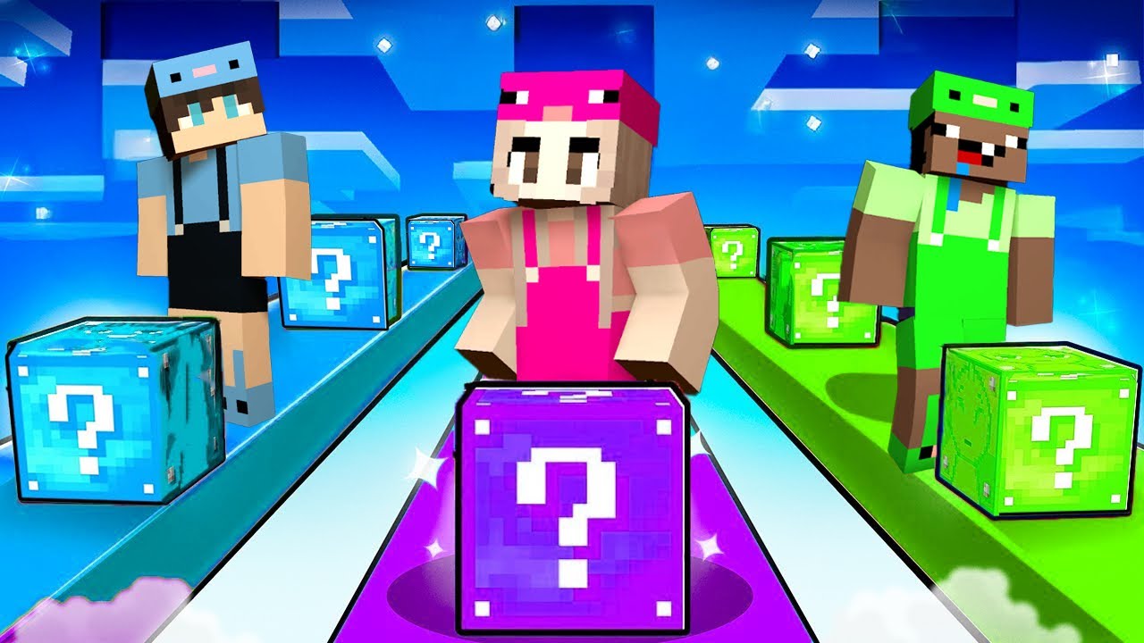 OYUNCULAR VS ŞANS BLOKLARI - minecraft ( LUCKY BLOCK ) / NazanNur MİNECRAFT