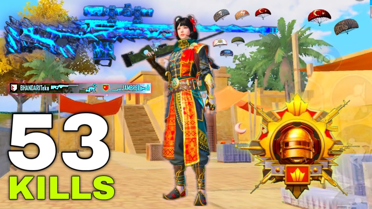 53 Solo Kills!!😱 MY NEW SEASON BEST GAMEPLAY IN PUBG MOBILE 