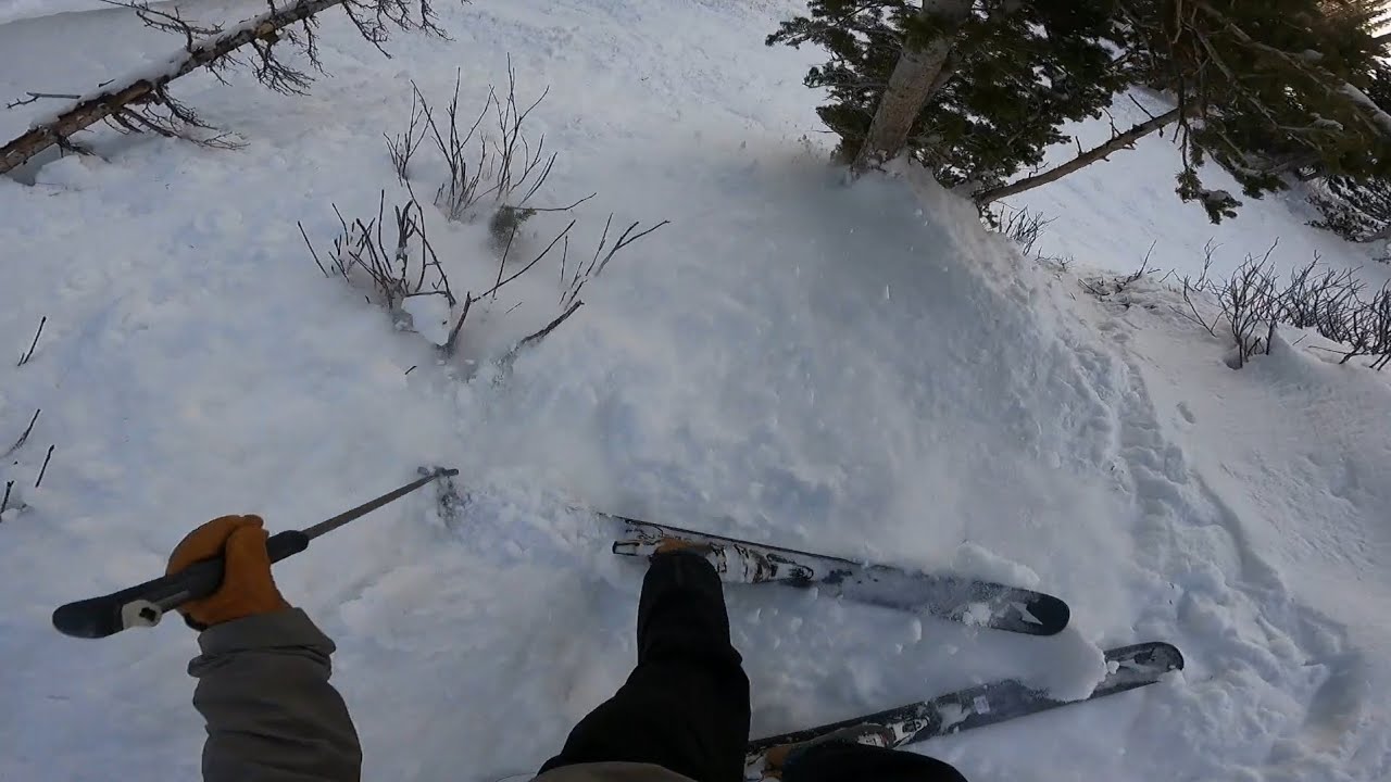Skiing Fright Gully at Park City
