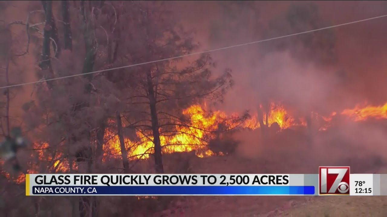 Glass Fire in Napa, California, grows quickly