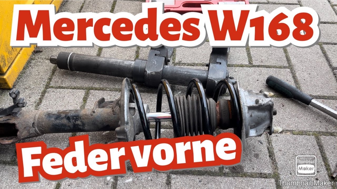 Mercedes A-Klasse W168 Federbein ausbauen / Feder vorne wechseln / Domlager tauschen / Stoßdämpfer