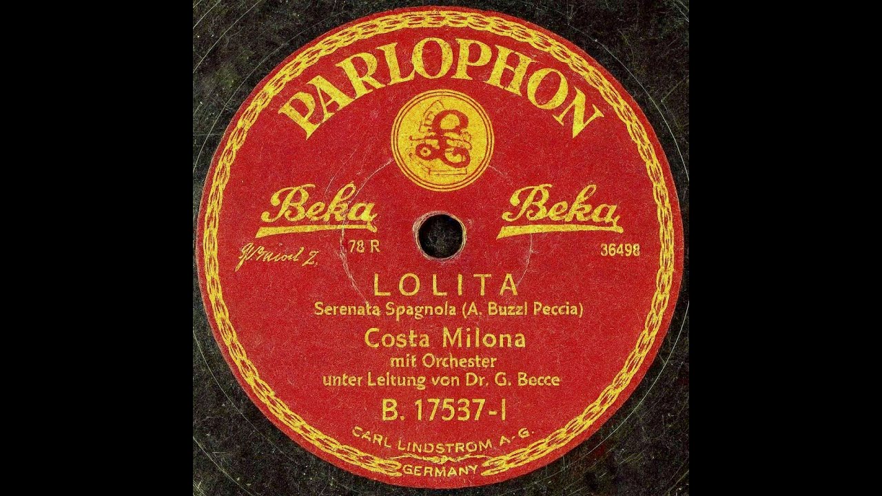 Costa Milona - Lolita (Parlophon, 1928)