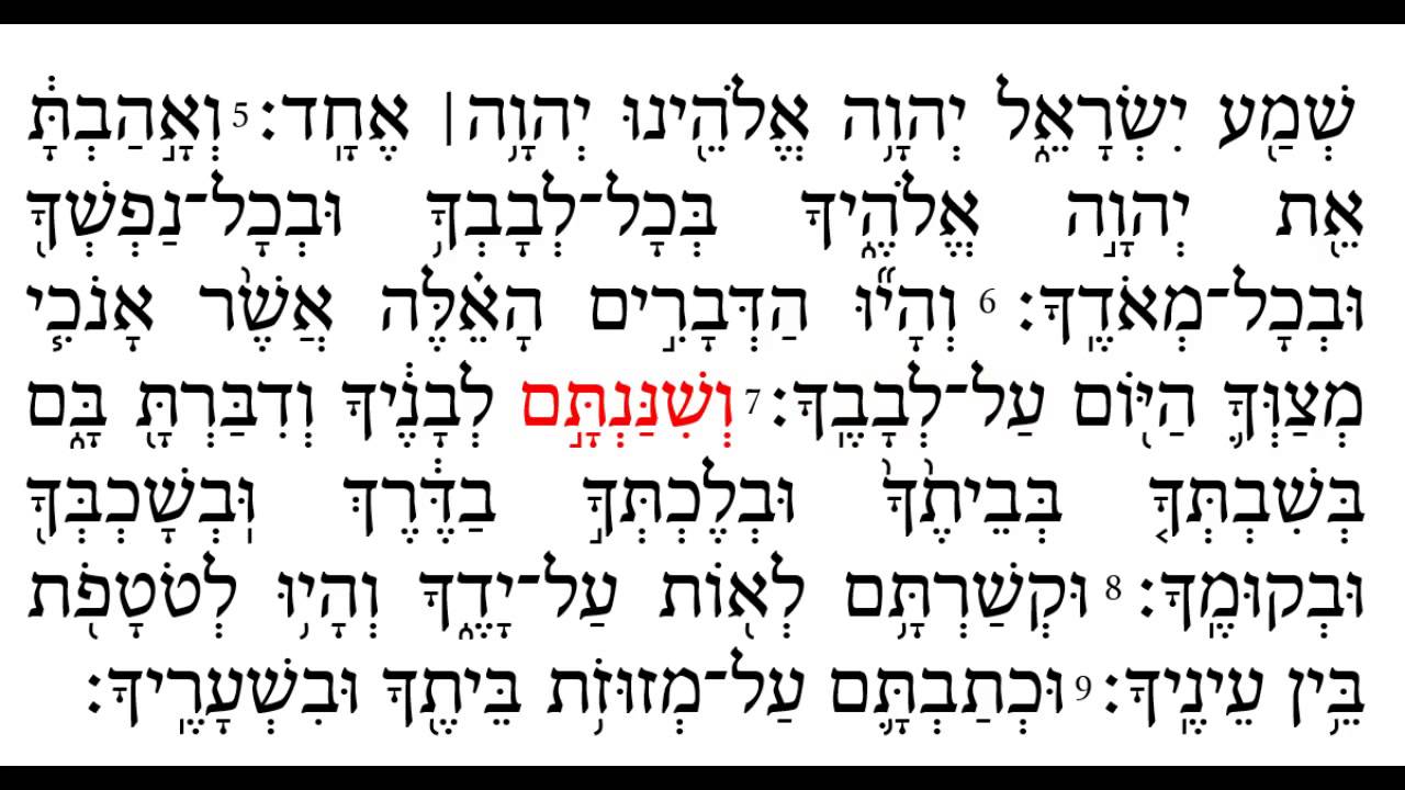 Deut 6:4-9 Slow Reading