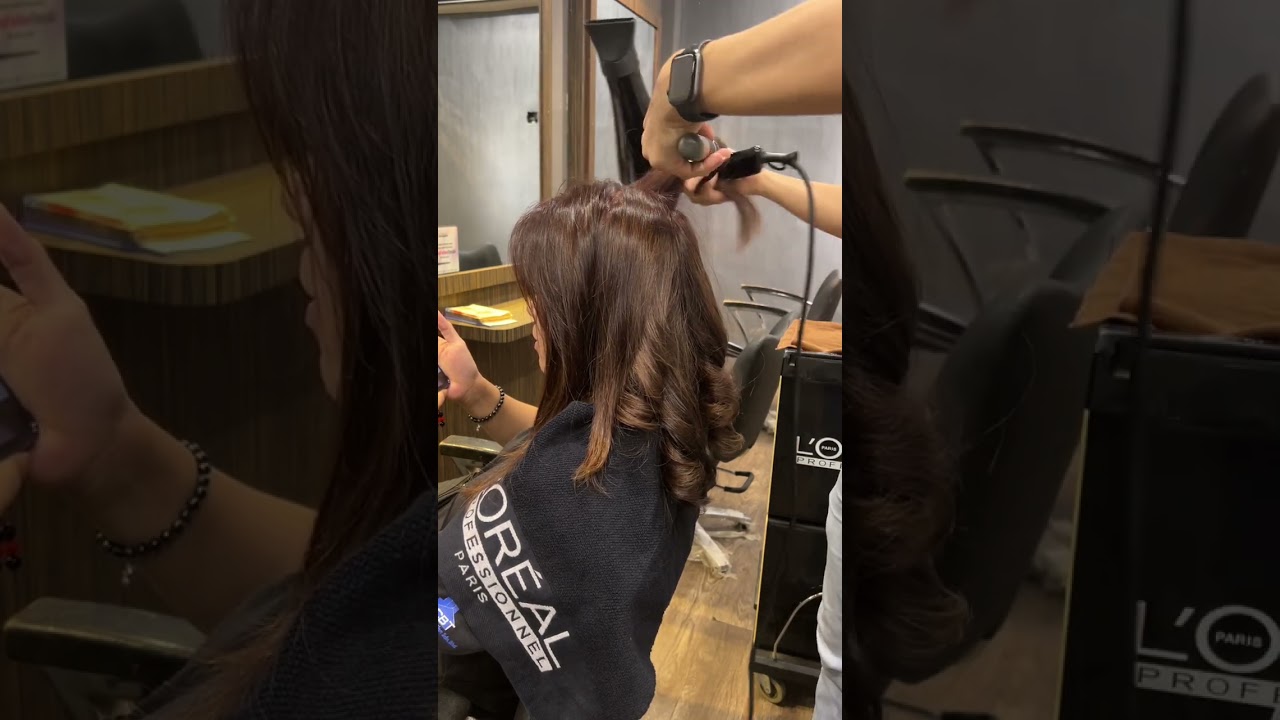 Blow Curly Blow Dry Hair Salon Tutorial 发廊头发吹卷分享