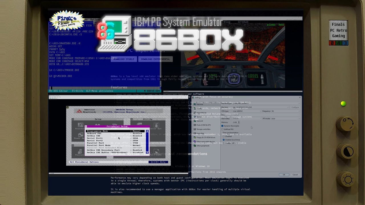 🧠 86Box Review #pcemulator - Final´s PC Retro Gaming - Ep 43 🇩🇪