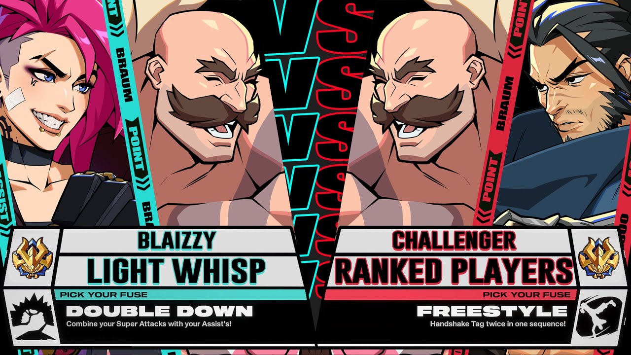 LightWhisp (Braum) + Blaizzy (VI) vs Ranked Players - 2XKO