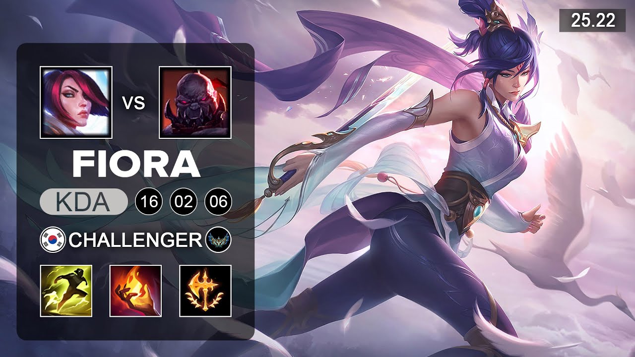 Fiora vs Sion Top - KR Challenger - Patch 25.22 Season 15
