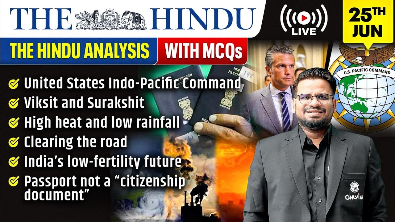The Hindu Analysis | 25th June 2026 | The Hindu Newspaper  - Practice Questions | Prashant Sir
