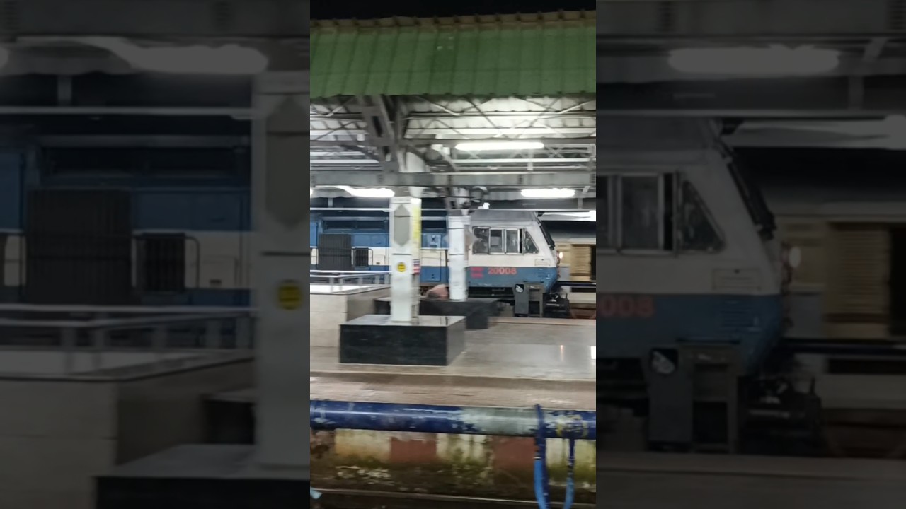 UBL WDP4 TWINS 20008 & 20007 AT HUBBALLI JUNCTION #wdp4 #dieselengine #20008 #20007