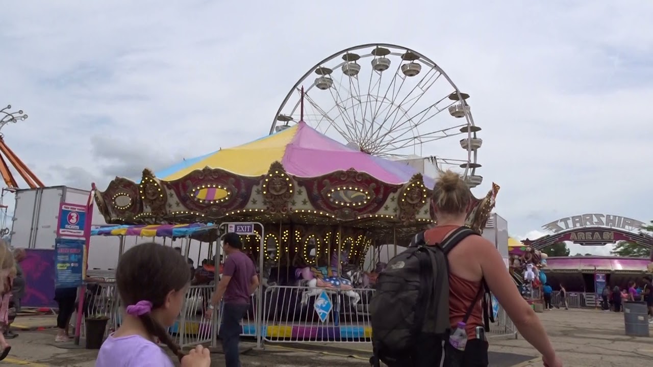 🎠🎡Carousel and the Giant Wheel at 2021 Dane County Fair