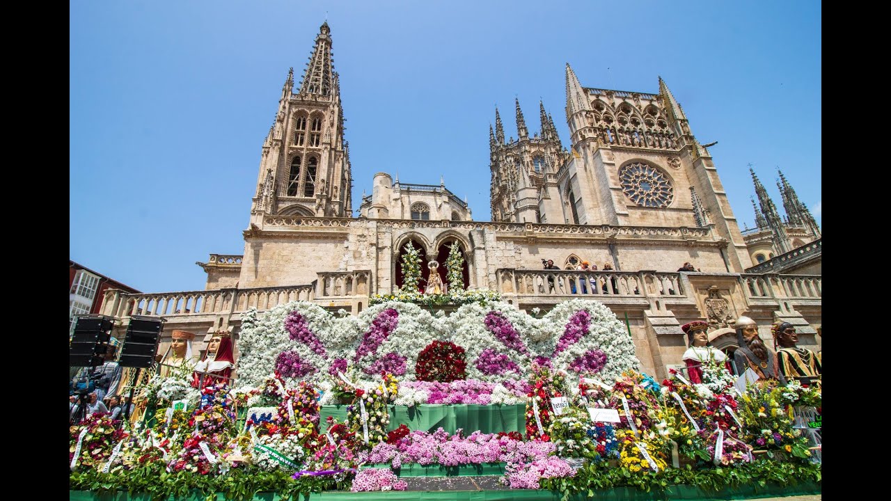OFRENDA FLORAL A SANTA MARÍA LA MAYOR EN EL DIA GRANDE DE LAS FIESTAS DE BURGOS.