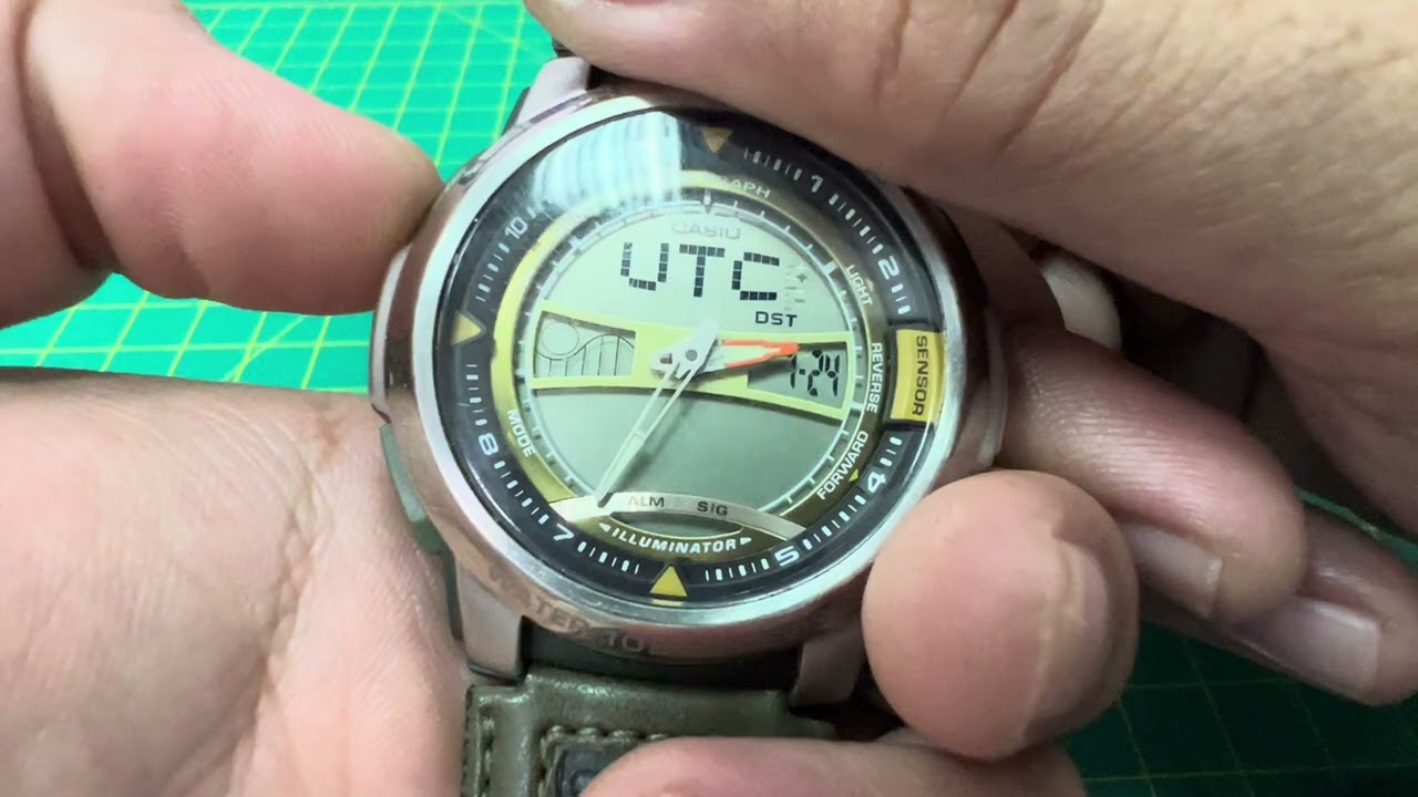 Chỉnh Giờ Đồng Hồ Casio AQF-100  (How To Set The Time And Date Casio AQF-100)