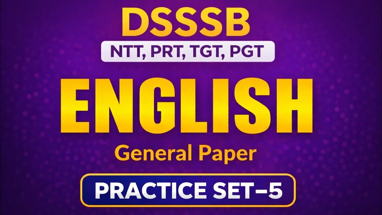 DSSSB English Practice BATCH | Important Questions for competitive exam preparation. 