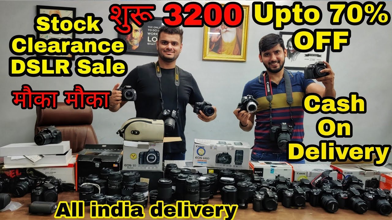 Only 3200 | DSLR STOCK CLERANCE SALE UPTO 70% OFF | sony , canon , Nikon gimbal | Used DSLR 2021