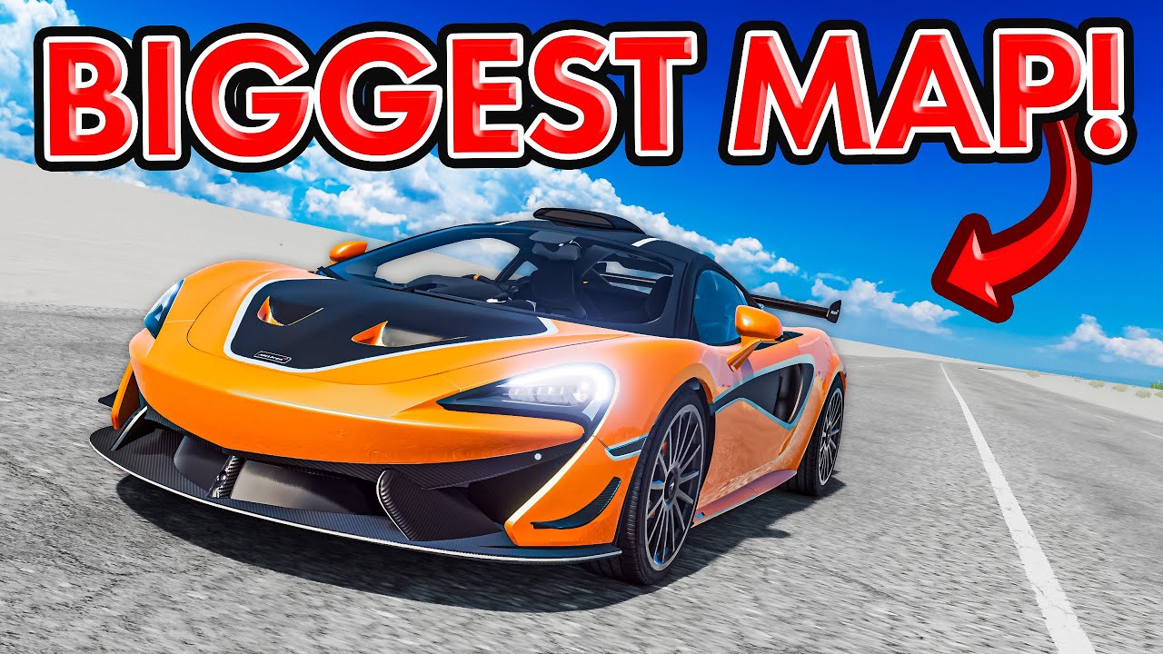 САМАЯ БОЛЬШАЯ в мире карта в BeamNG! (более 270 000 км²)