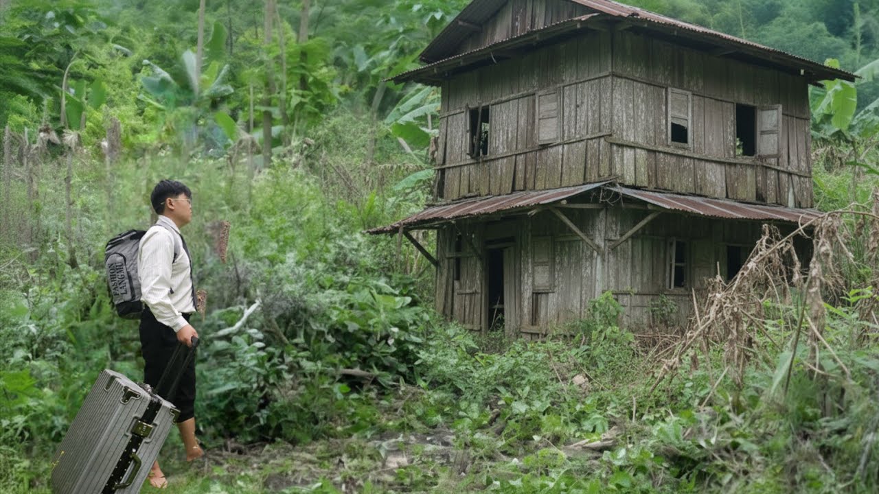 100 days later,the CEO returned from the city to renovate the dilapidated house into a new residence