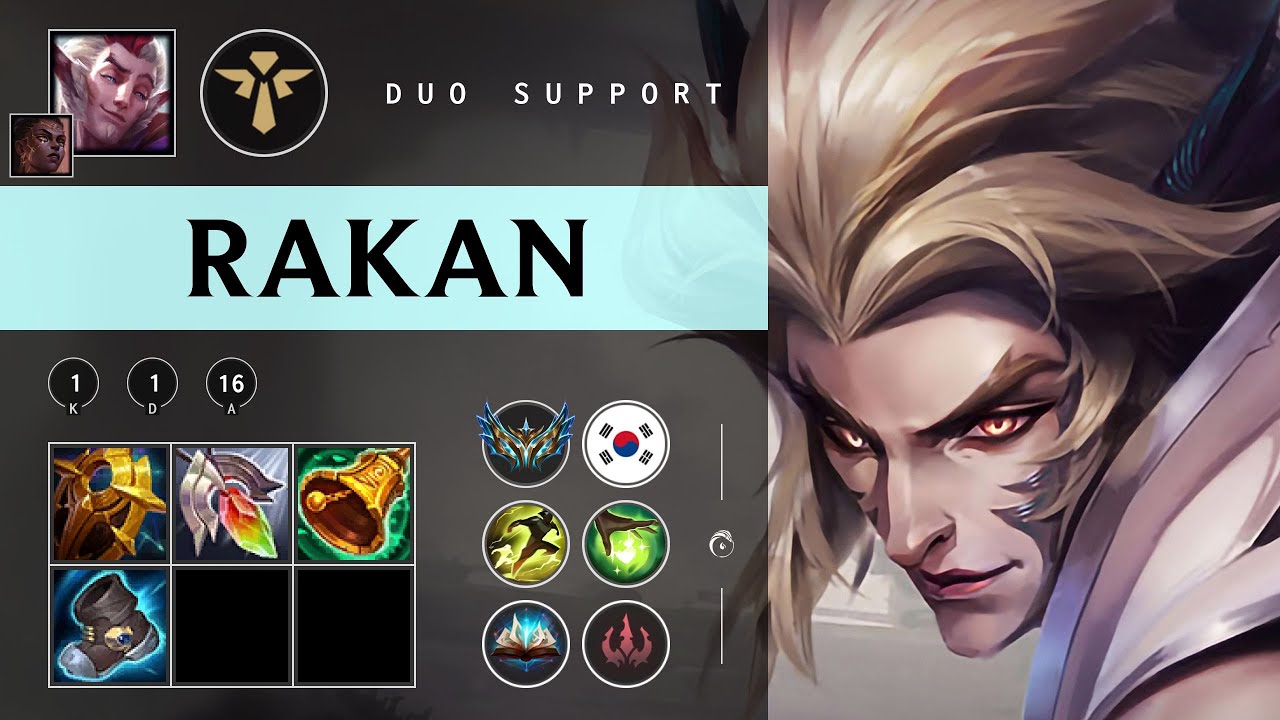 Rakan Support vs Poppy - KR Challenger Patch 25.24