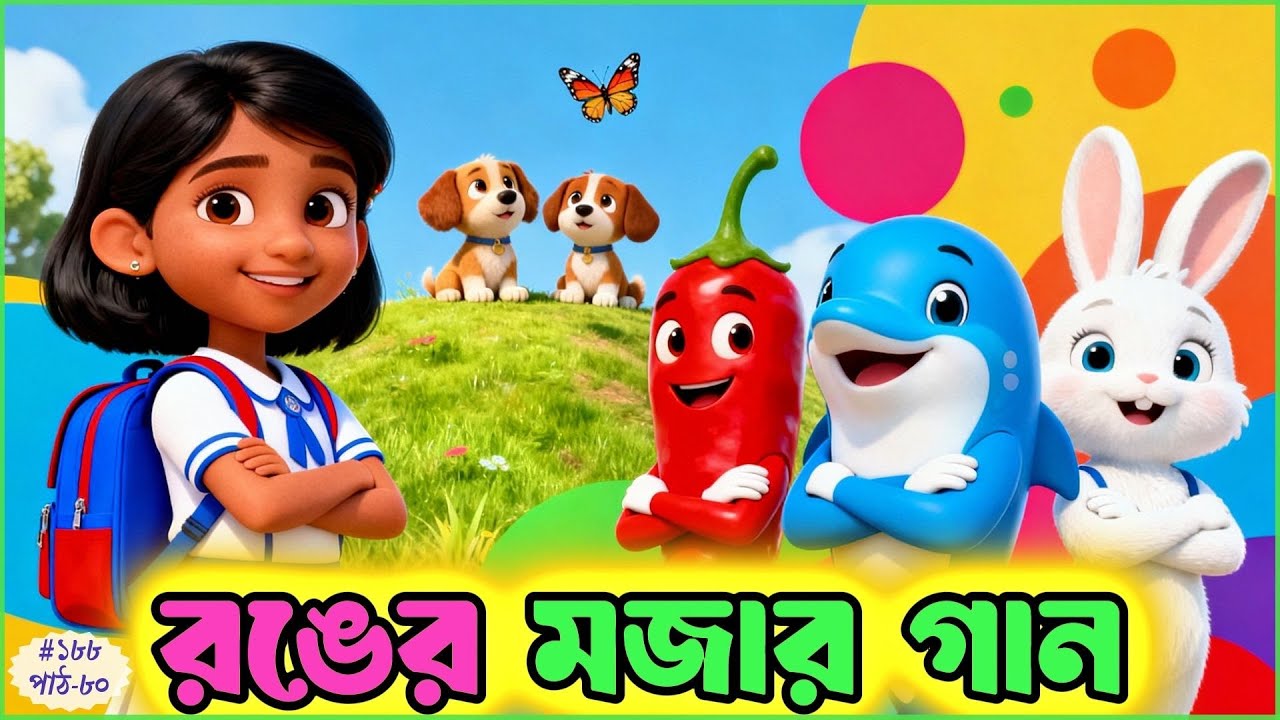 বাংলায় রঙের নাম শিখি | The Colors Song in Bangla for Children | Nursery Rhymes & Kids Songs