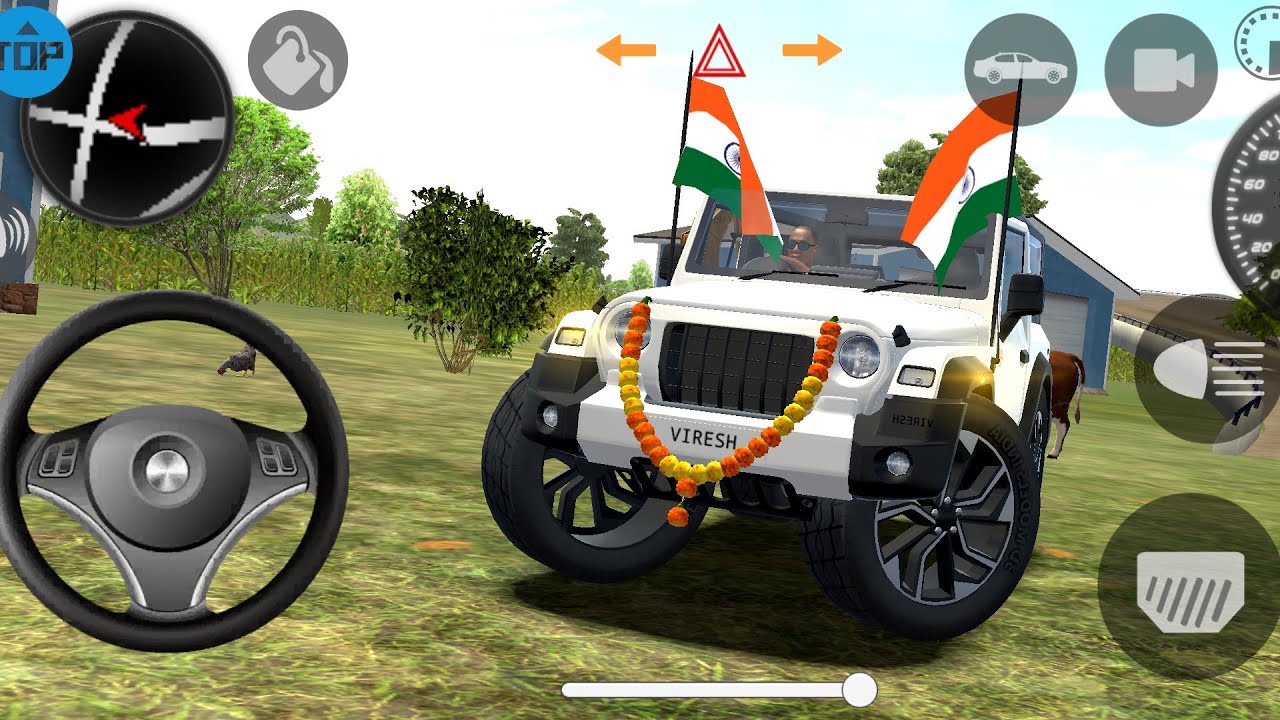 Modified Mahindra Thar😈Games:India White Thar (Gadi Wala Games) Car Game Android Game - #2026