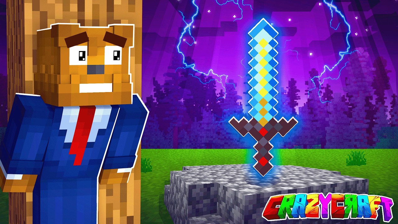 Crafting The Ultimate Sword In Minecraft Crazy Craft