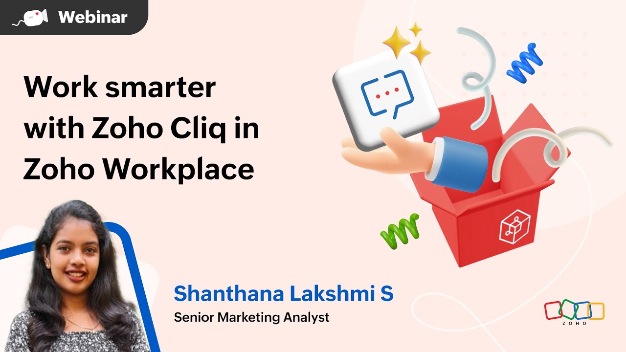 Вебинар | Работайте эффективнее с Zoho Cliq в Zoho Workplace | Zoho Cliq